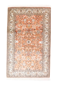 Silketæppe - Kashmir Silk - 122 x 76 cm - orange