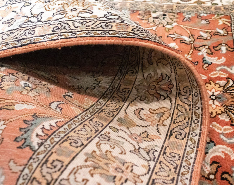 Silketæppe - Kashmir Silk - 122 x 76 cm - orange