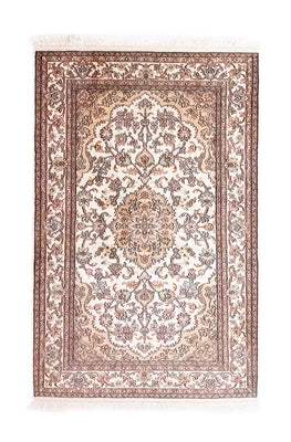 Silketæppe - Kashmir Silk - 125 x 80 cm - beige