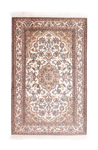 Silketæppe - Kashmir Silk - 125 x 80 cm - beige