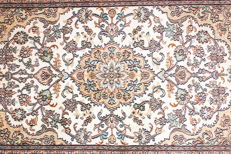 Silketæppe - Kashmir Silk - 125 x 80 cm - beige