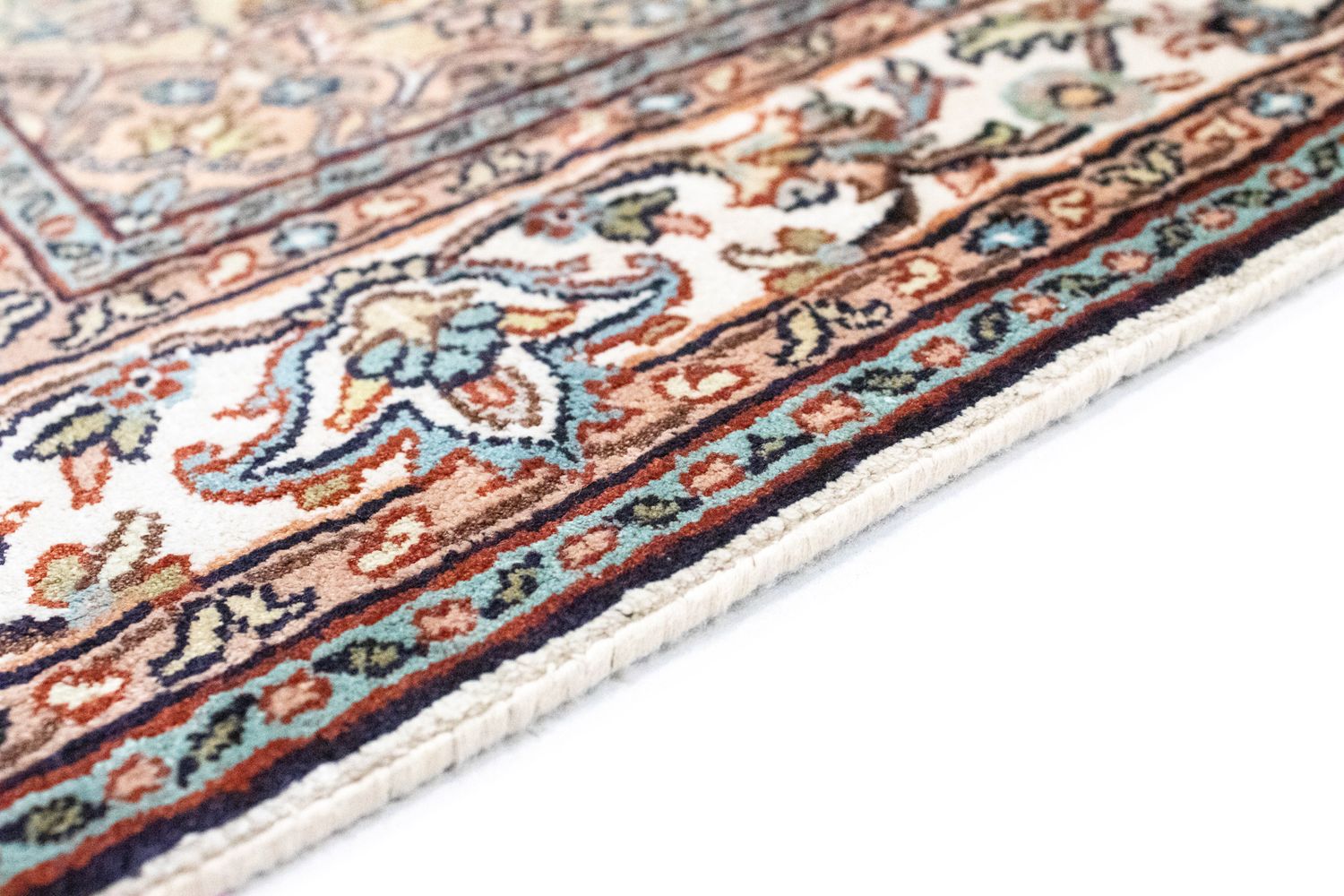 Silketæppe - Kashmir Silk - 125 x 80 cm - beige