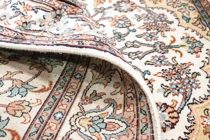 Silketæppe - Kashmir Silk - 125 x 80 cm - beige