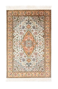 Silketæppe - Kashmir Silk - 120 x 80 cm - beige