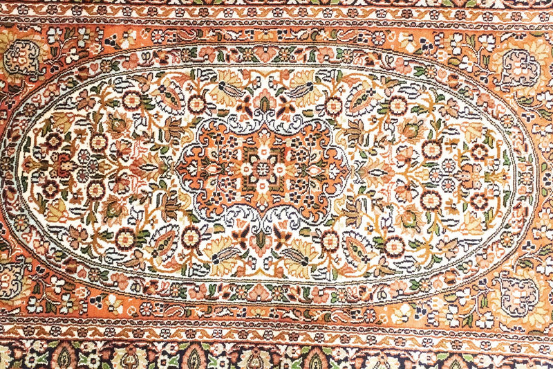 Silketæppe - Kashmir Silk - 125 x 83 cm - orange