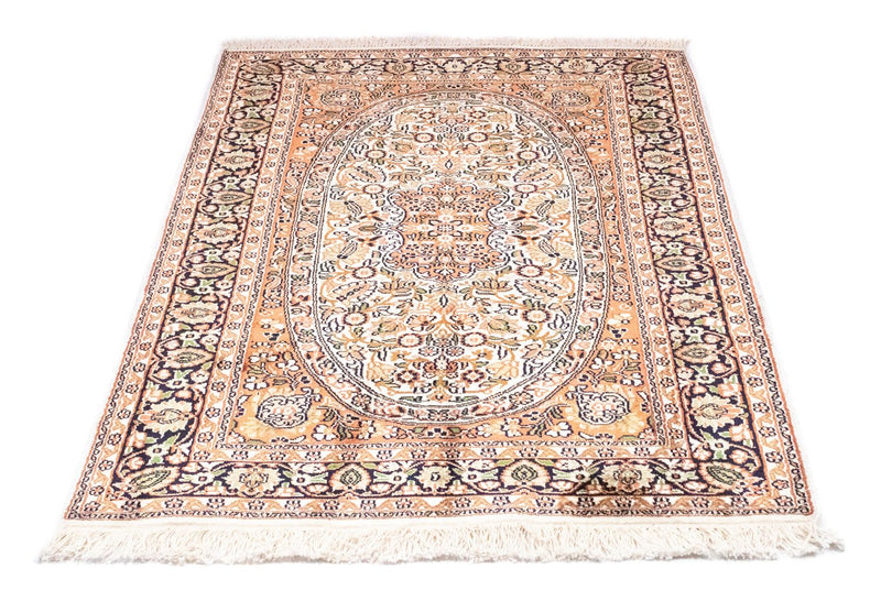 Silketæppe - Kashmir Silk - 125 x 83 cm - orange