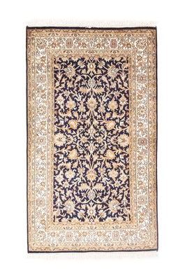 Silketæppe - Kashmir Silk - 127 x 74 cm - blå