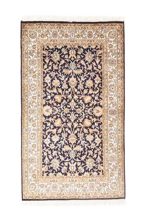 Silketæppe - Kashmir Silk - 127 x 74 cm - blå
