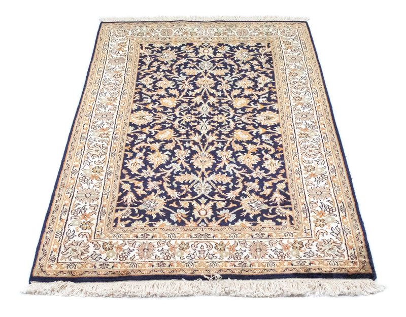 Silketæppe - Kashmir Silk - 127 x 74 cm - blå