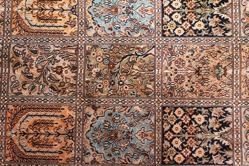 Silketæppe - Kashmir Silk - 135 x 78 cm - flerfarvet