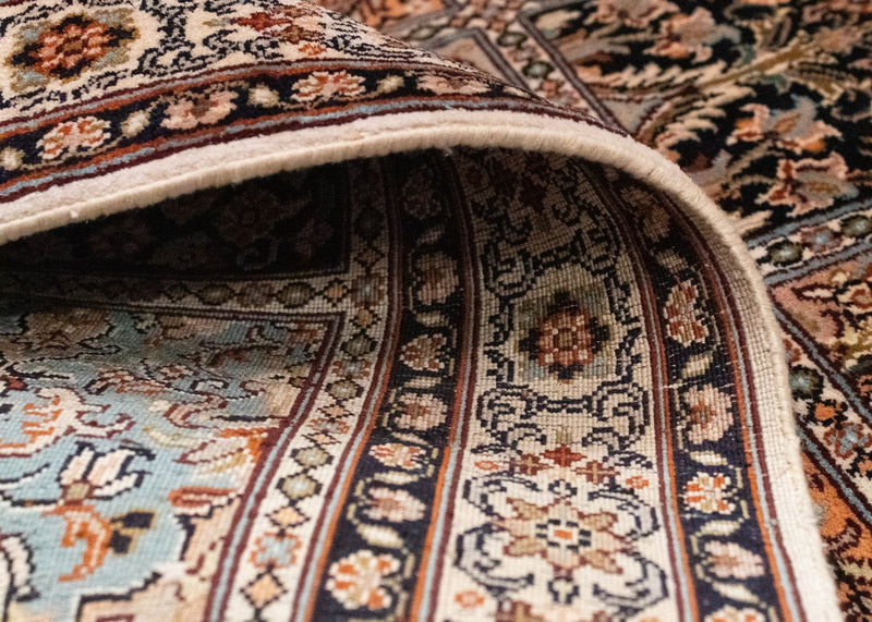 Silketæppe - Kashmir Silk - 135 x 78 cm - flerfarvet