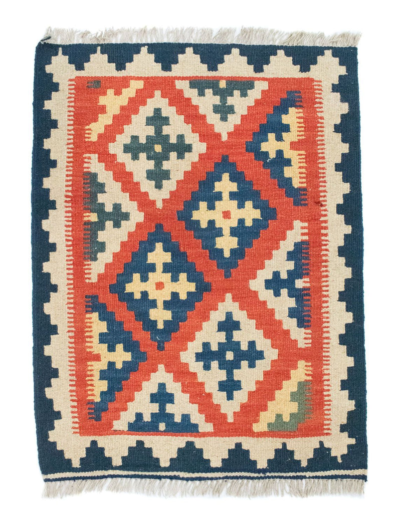 Kelim-tæppe - orientalsk - 87 x 64 cm - orange