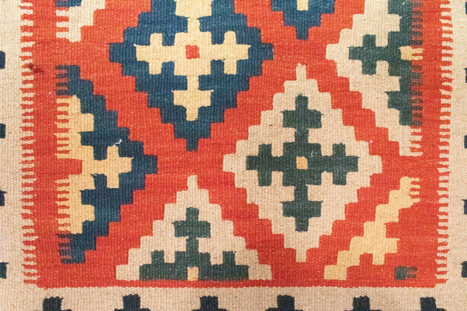 Kelim-tæppe - orientalsk - 87 x 64 cm - orange