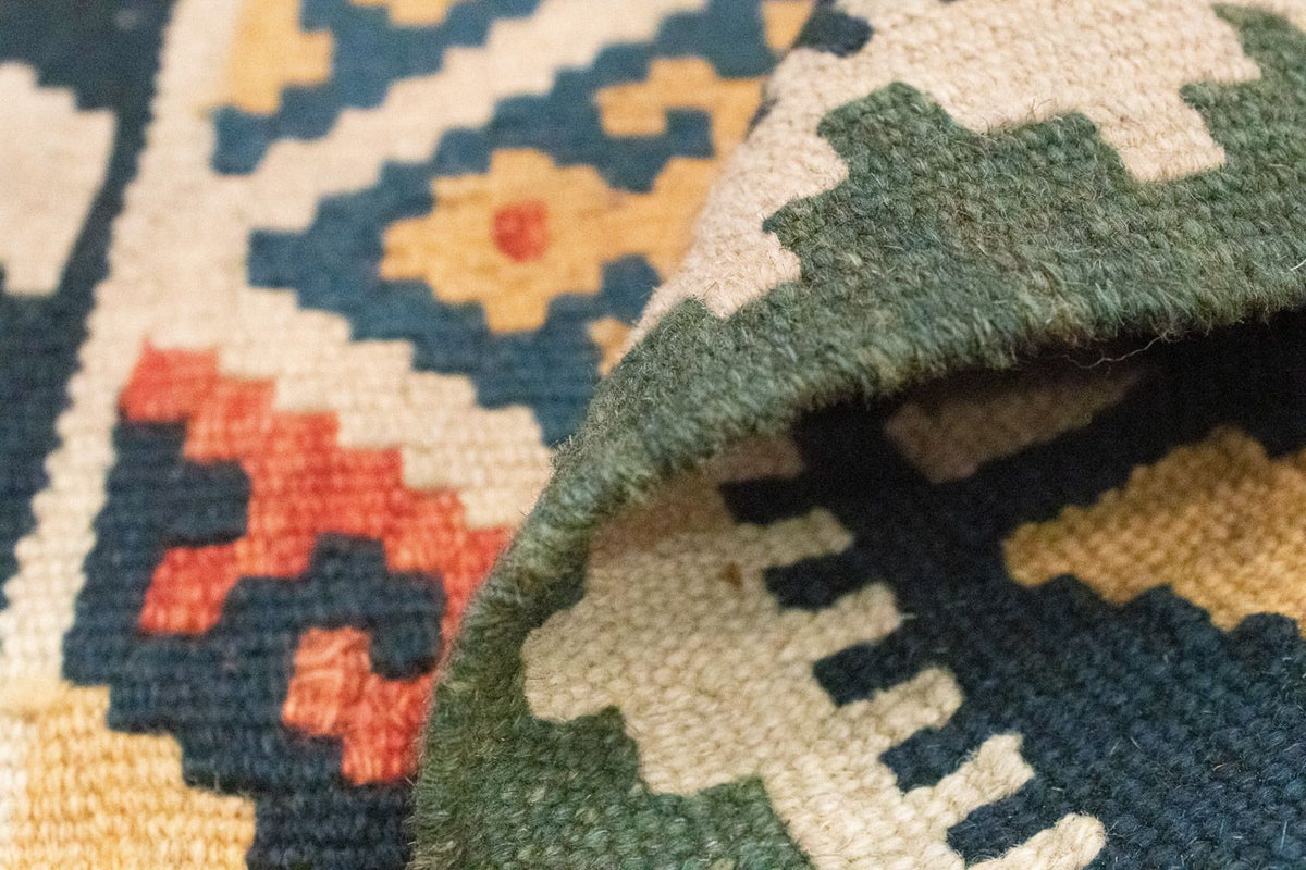 Kelim-tæppe - orientalsk - 90 x 61 cm - blå