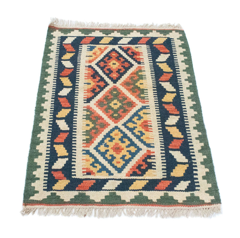 Kelim-tæppe - orientalsk - 90 x 61 cm - blå