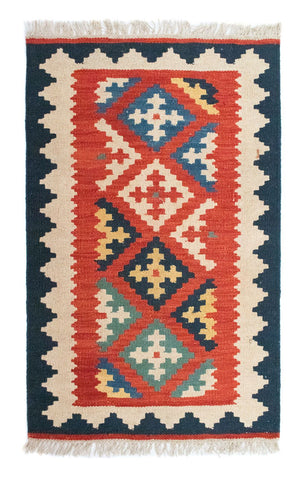 Kelim-tæppe - orientalsk - 97 x 60 cm - orange