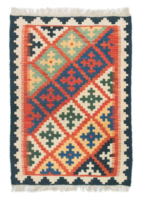 Kelim-tæppe - orientalsk - 92 x 65 cm - orange
