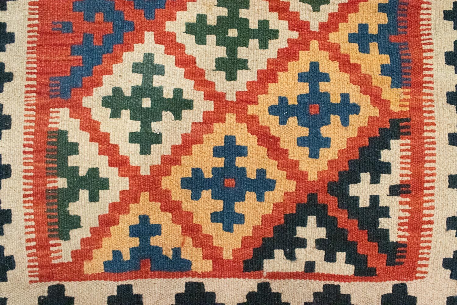 Kelim-tæppe - orientalsk - 92 x 65 cm - orange