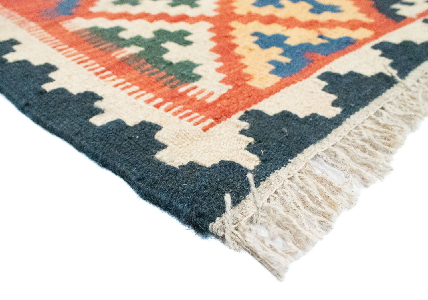 Kelim-tæppe - orientalsk - 92 x 65 cm - orange