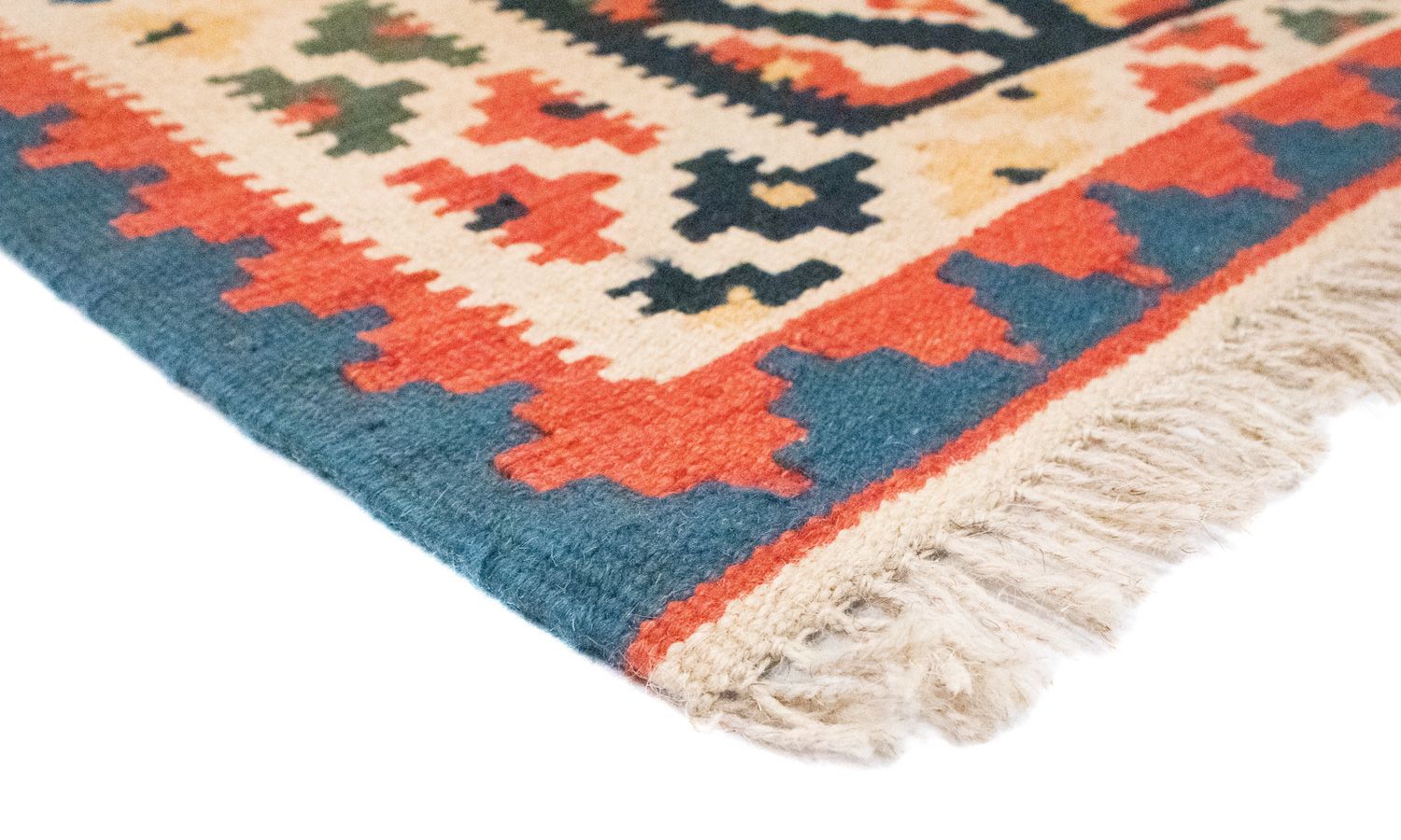 Kelim-tæppe - orientalsk - 90 x 65 cm - beige