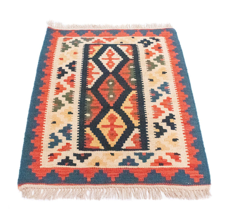 Kelim-tæppe - orientalsk - 90 x 65 cm - beige