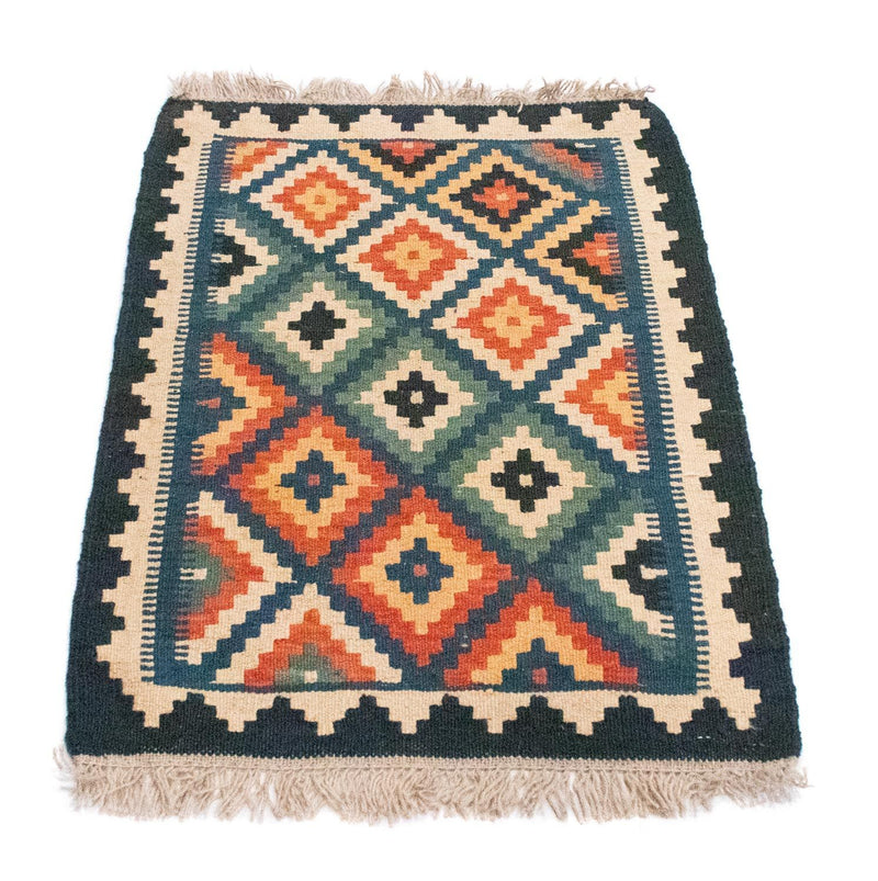 Kelim-tæppe - orientalsk - 90 x 60 cm - blå