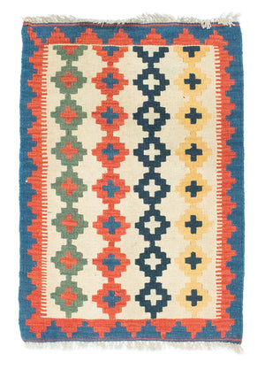 Kelim-tæppe - orientalsk - 90 x 60 cm - beige