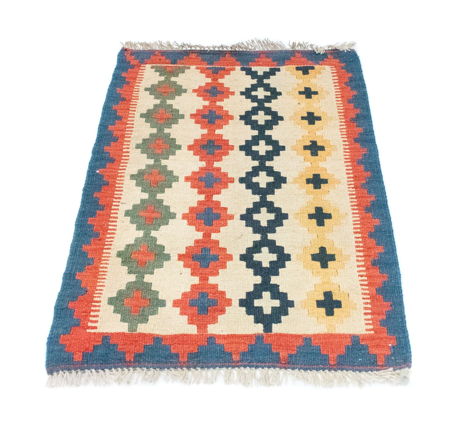 Kelim-tæppe - orientalsk - 90 x 60 cm - beige