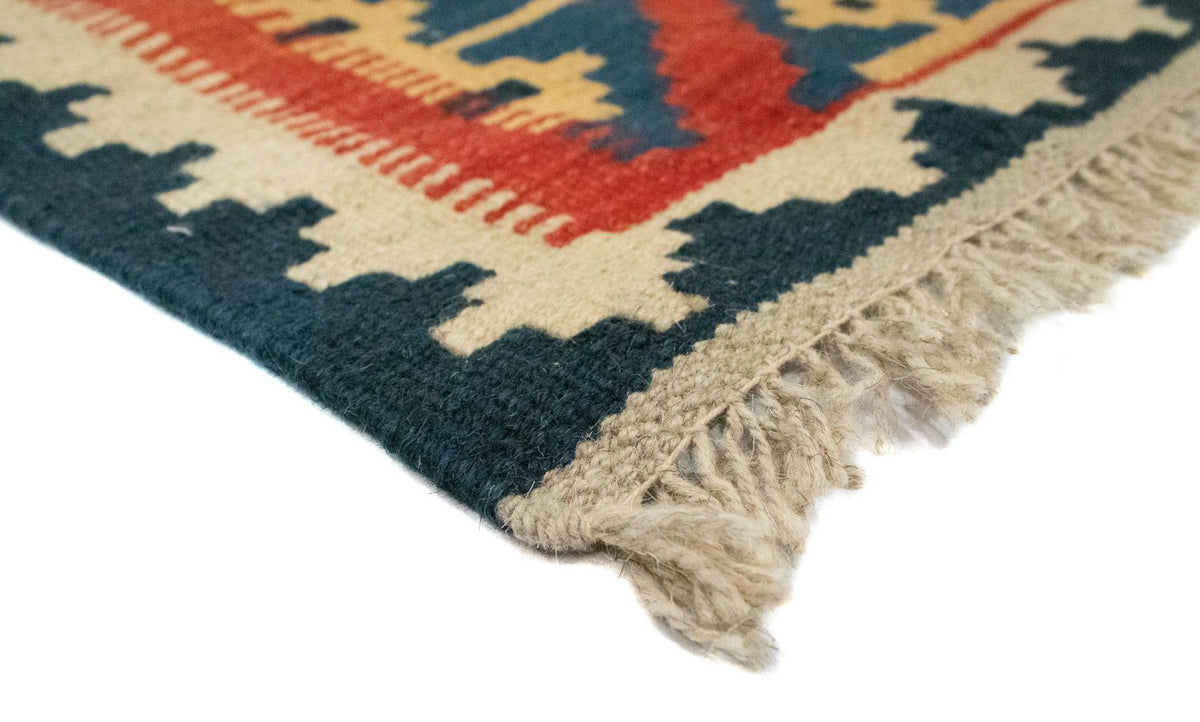 Kelim-tæppe - orientalsk - 92 x 62 cm - flerfarvet