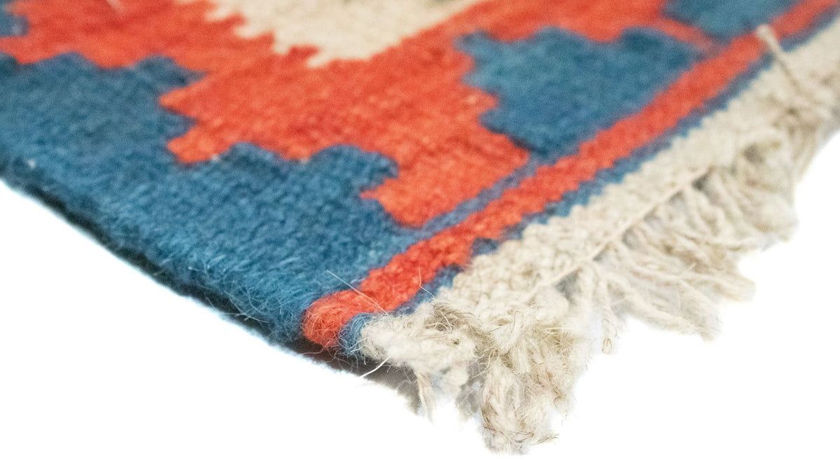 Kelim-tæppe - orientalsk - 90 x 63 cm - orange