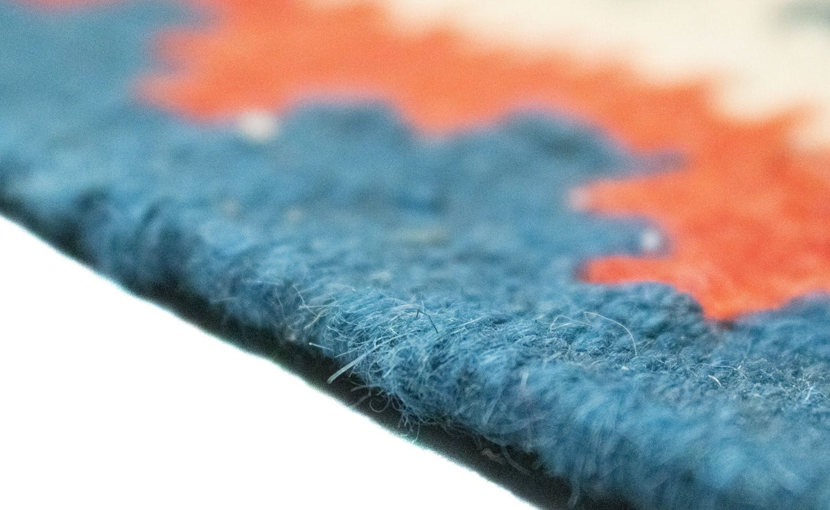 Kelim-tæppe - orientalsk - 90 x 63 cm - orange