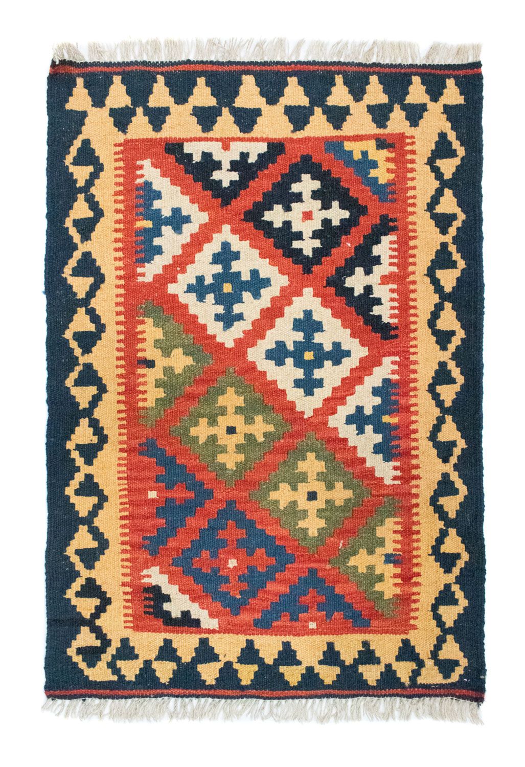 Kelim-tæppe - orientalsk - 90 x 62 cm - orange