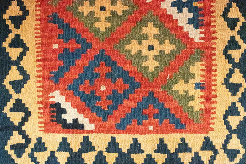 Kelim-tæppe - orientalsk - 90 x 62 cm - orange