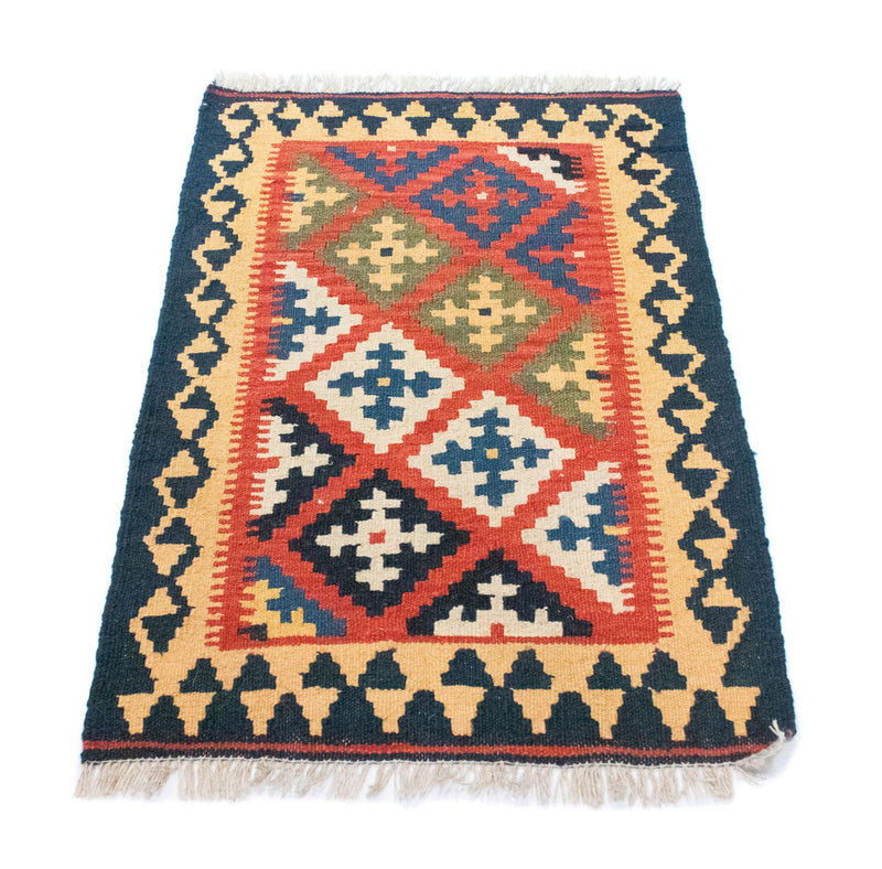 Kelim-tæppe - orientalsk - 90 x 62 cm - orange