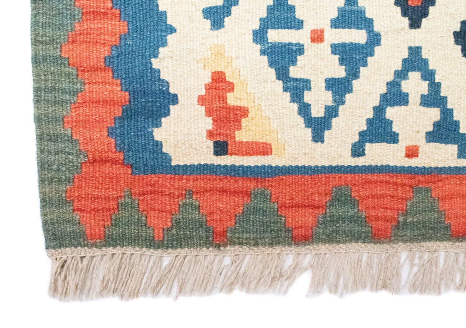 Kelim-tæppe - orientalsk - 90 x 65 cm - beige
