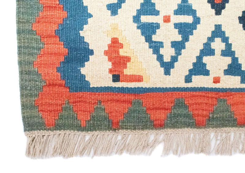 Kelim-tæppe - orientalsk - 90 x 65 cm - beige