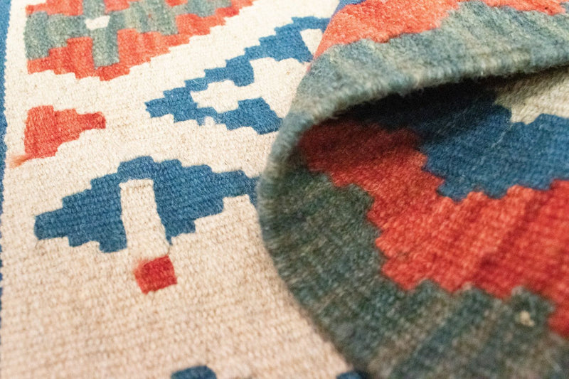 Kelim-tæppe - orientalsk - 90 x 65 cm - beige
