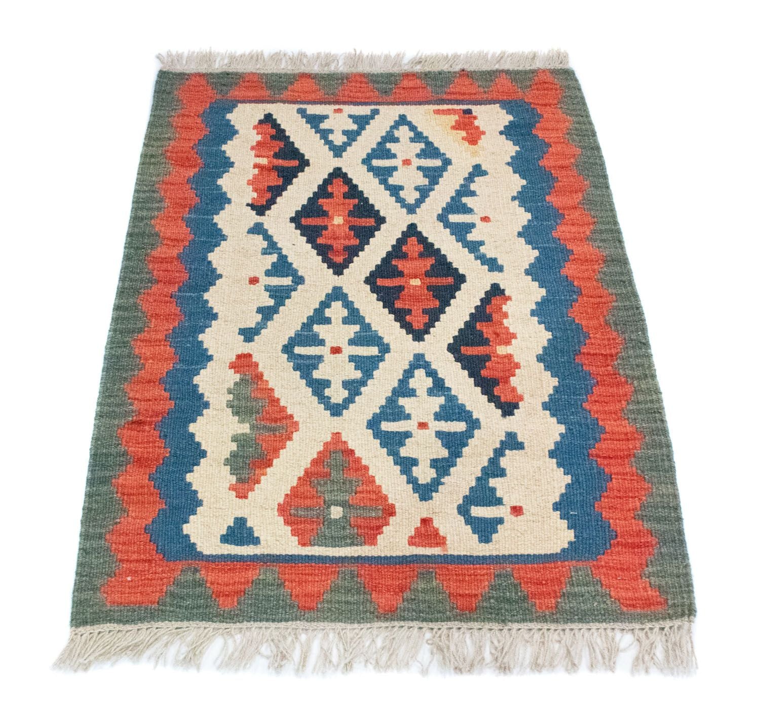Kelim-tæppe - orientalsk - 90 x 65 cm - beige