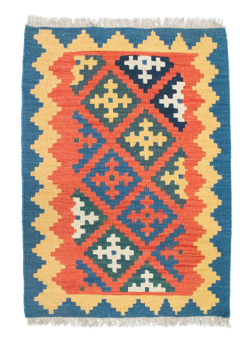 Kelim-tæppe - orientalsk - 90 x 64 cm - orange