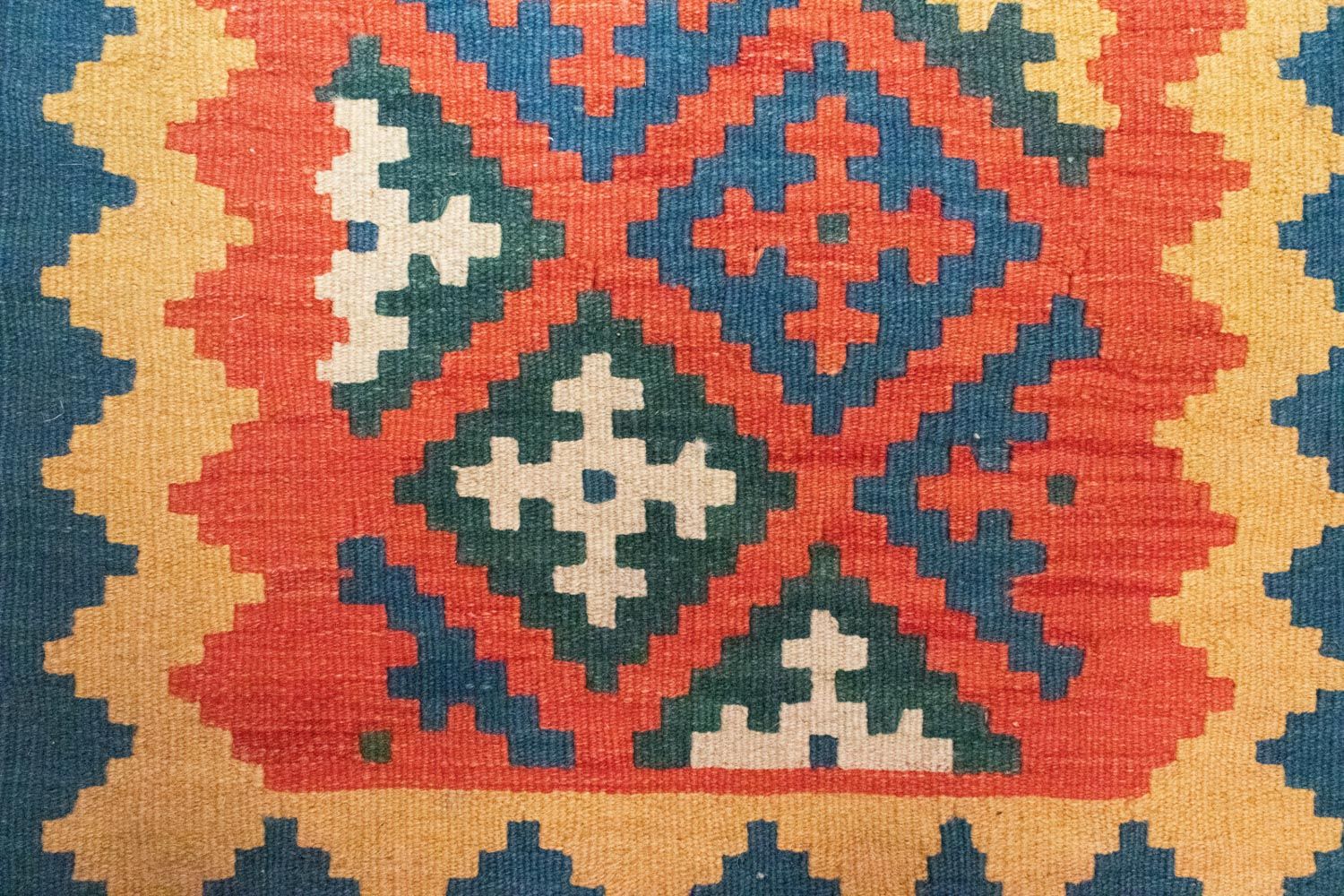 Kelim-tæppe - orientalsk - 90 x 64 cm - orange