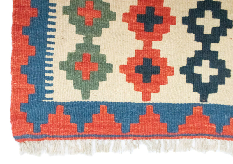 Kelim-tæppe - orientalsk - 86 x 62 cm - beige