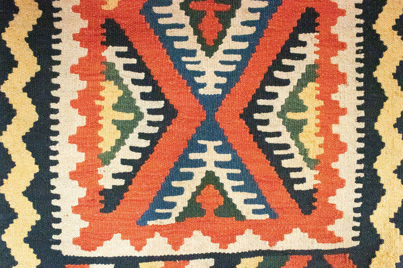 Kelim-tæppe - orientalsk - 90 x 65 cm - orange