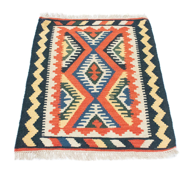 Kelim-tæppe - orientalsk - 90 x 65 cm - orange