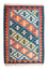 Kelim-tæppe - orientalsk - 92 x 65 cm - blå