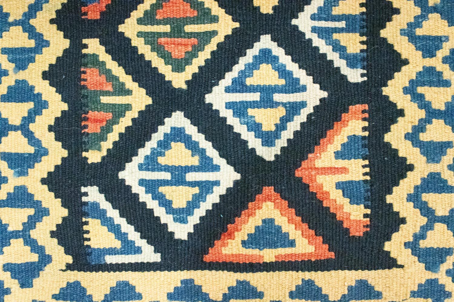 Kelim-tæppe - orientalsk - 90 x 60 cm - blå