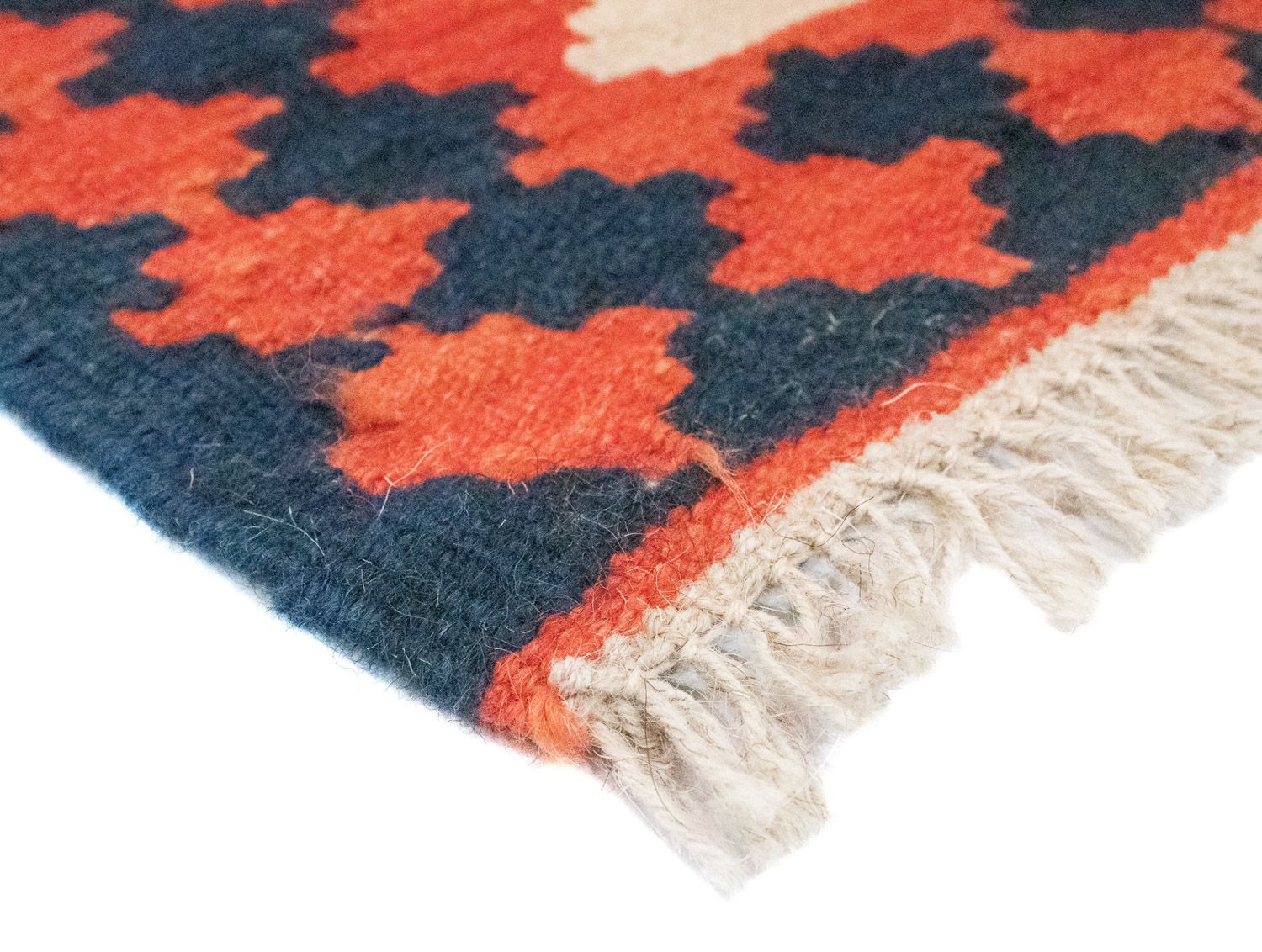 Kelim-tæppe - orientalsk - 96 x 64 cm - orange