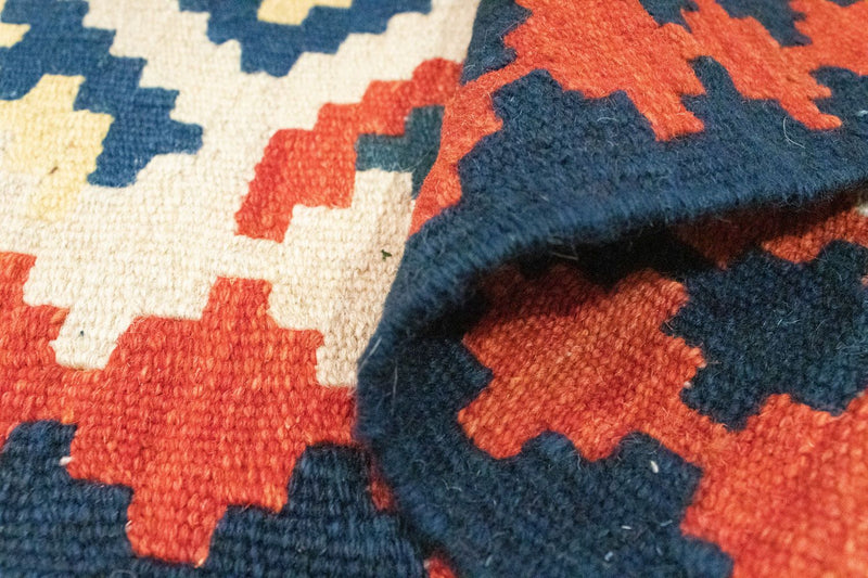 Kelim-tæppe - orientalsk - 96 x 64 cm - orange