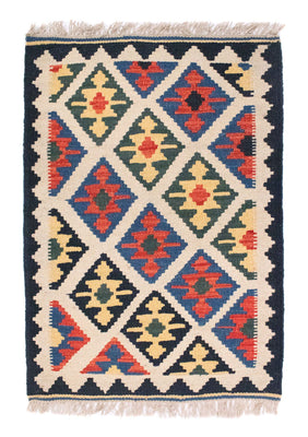 Kelim-tæppe - orientalsk - 88 x 63 cm - beige
