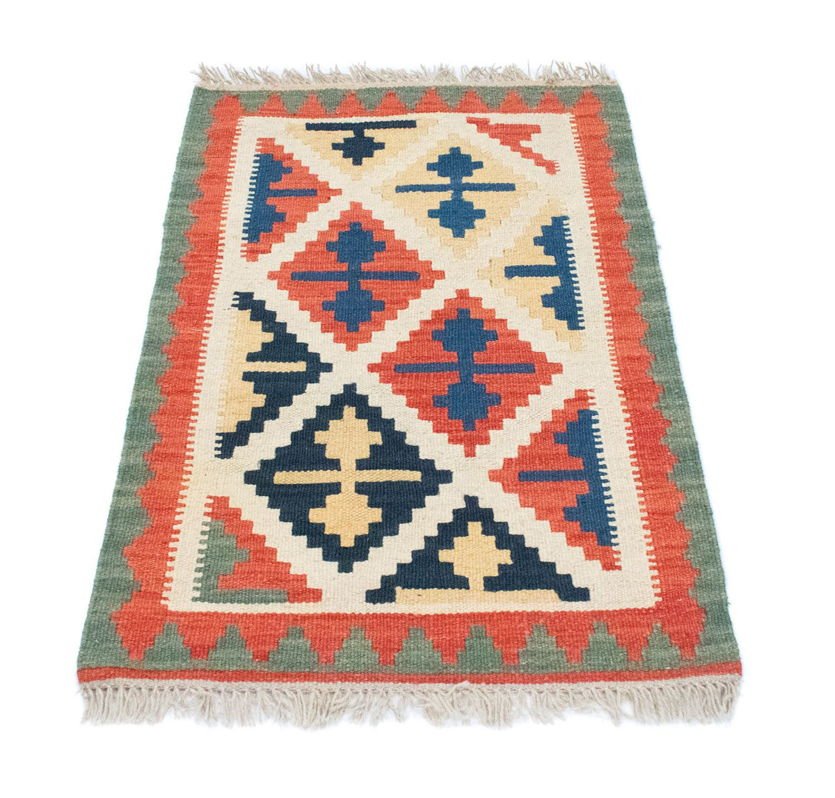 Kelim-tæppe - orientalsk - 93 x 61 cm - orange
