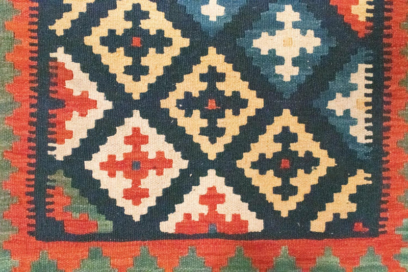 Kelim-tæppe - orientalsk - 95 x 65 cm - blå